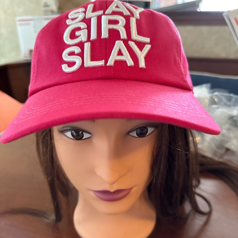 (2) Pink 'Slay Girl Slay' Baseball Caps
